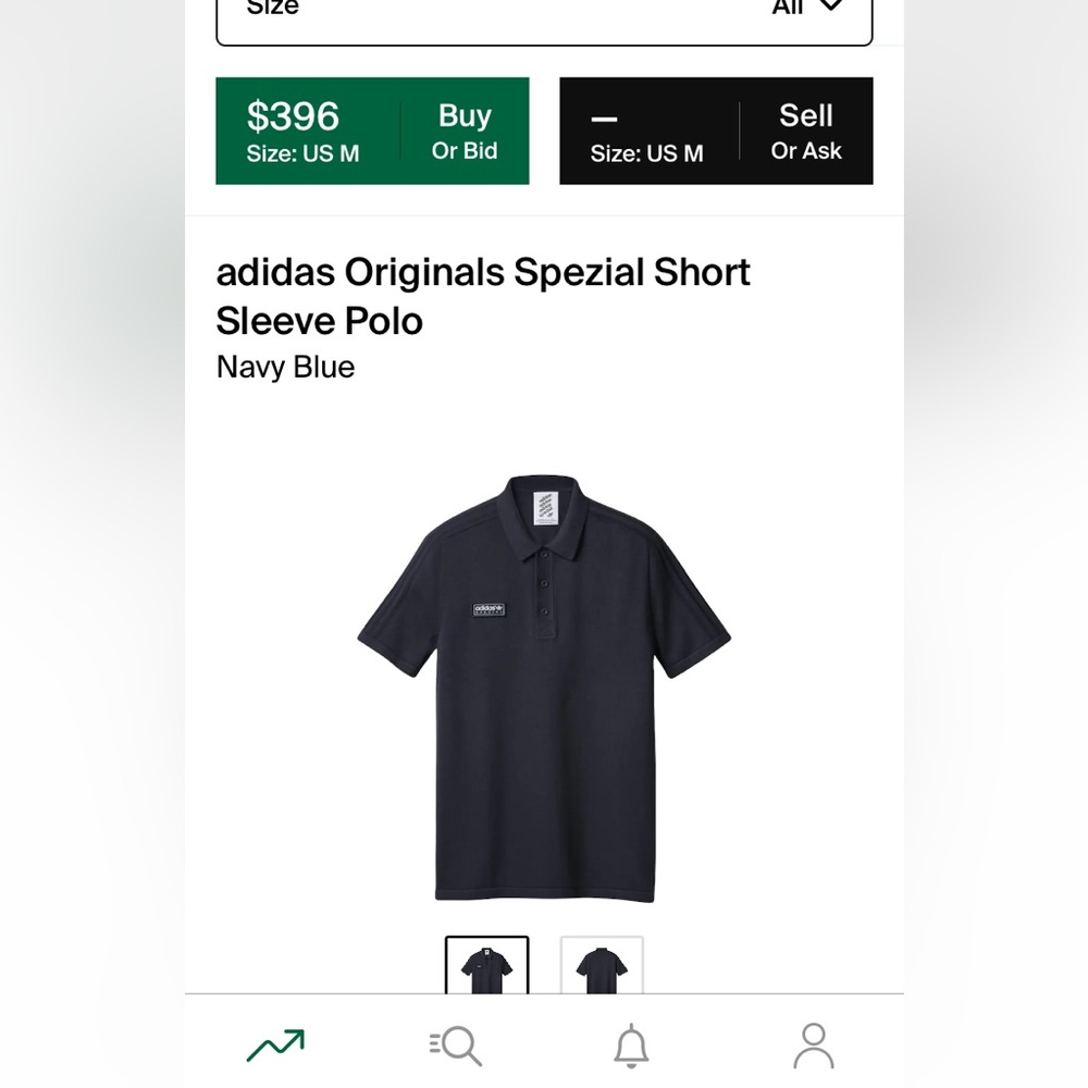 Adidas Originals SS23 Spezial Navy
Blue Short Sleeve Polo